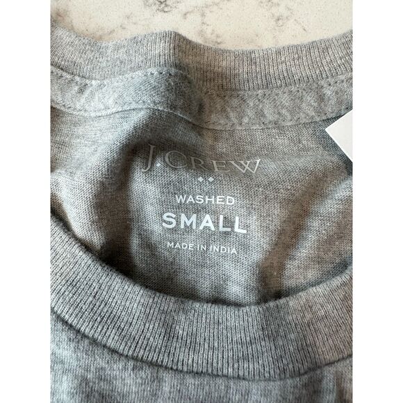 NWT J. Crew Factory Washed 100% Cotton Gray Short Sleeve T-Shirt Size - Picture 7 of 7